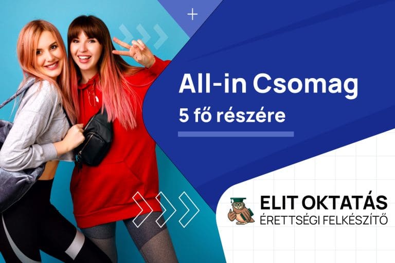 All-in csomag – 5 fő részére, érettségi felkészítő csomag borítóképe